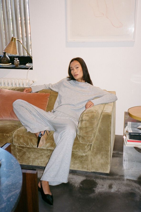 Knit lounge wide pants - Filine