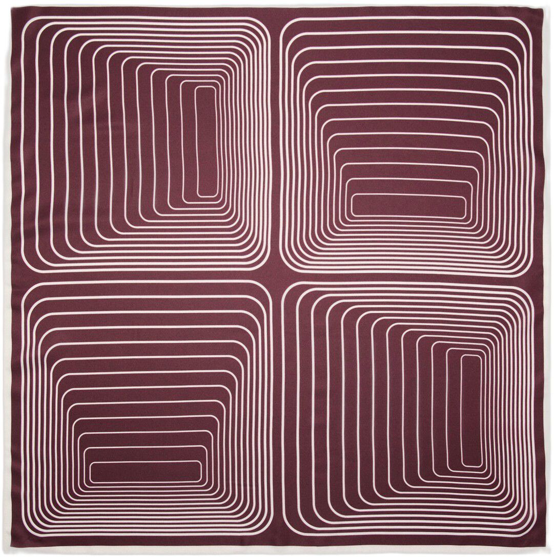 Satin check-print scarf