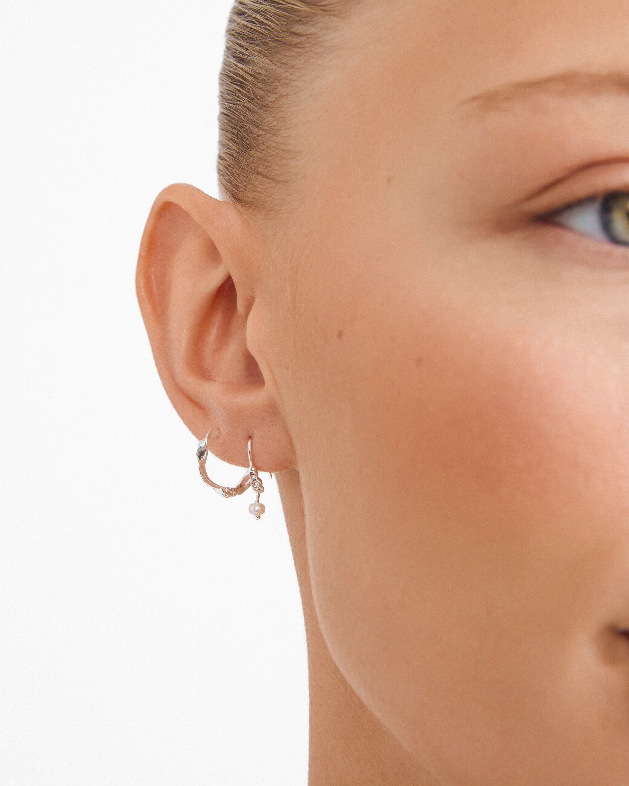 MORIN earrings 2-in-1 set, silver-plated