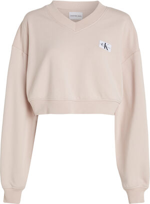 WOVEN LABEL V-NECK