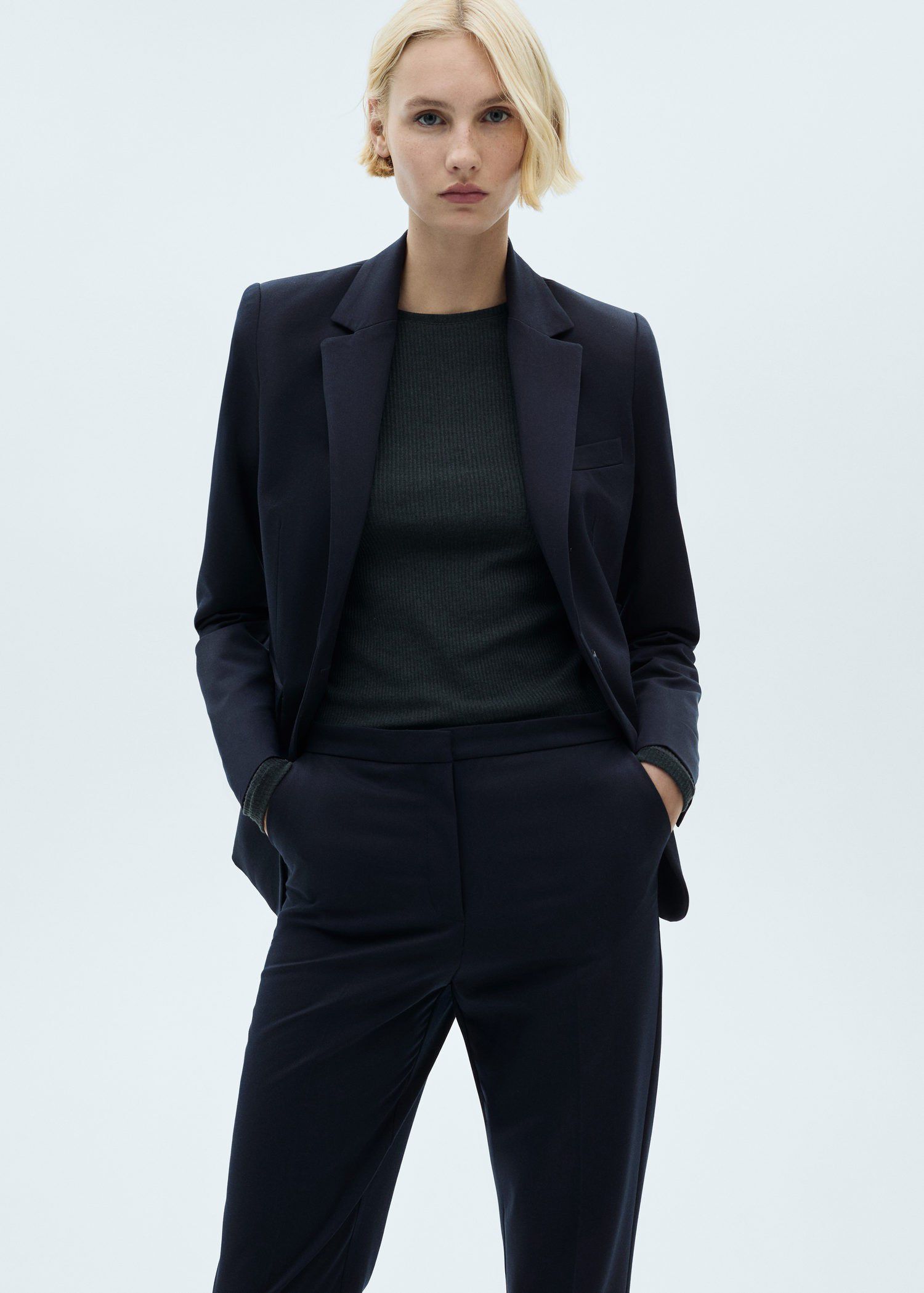 Straight suit trousers