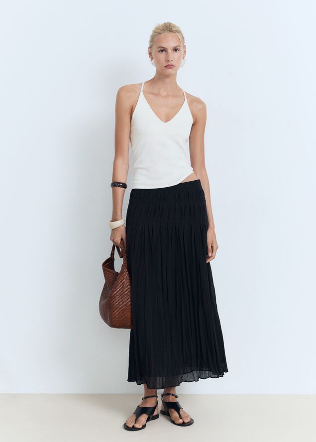 Open-back cotton top