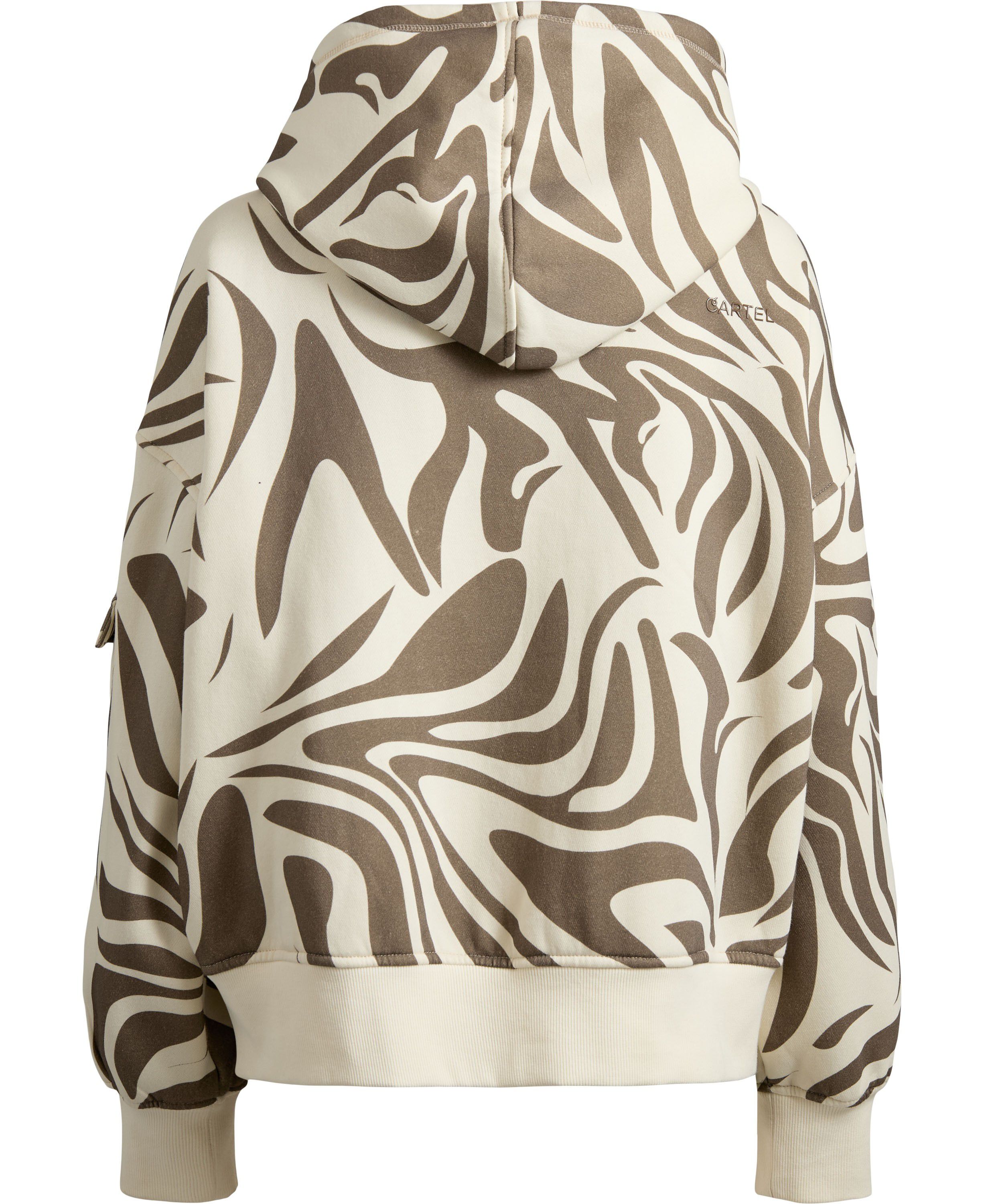 Roam sweatshirt jakke med h&aelig;tte - Zebra print Hazel