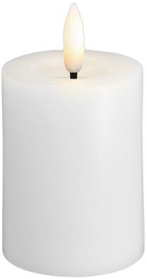 Moods & More - LED Pillar Candles, Silk, Melted, Classic whi
