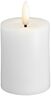 Moods & More - LED Pillar Candles, Silk, Melted, Classic whi