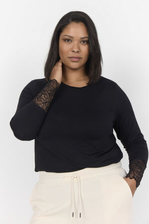 Curvy WA-STELLA 24 Bluse Sort