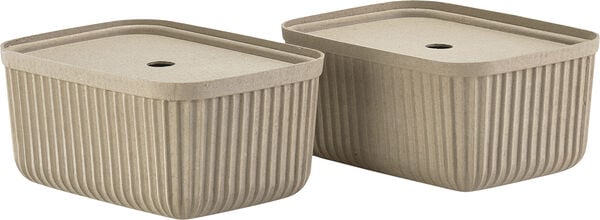 Opbevaringsboks Pulp 32 x 23 cm 2 stk. Natural Brown