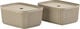 Opbevaringsboks Pulp 32 x 23 cm 2 stk. Natural Brown
