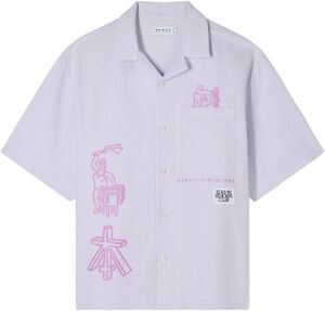 Edwin Reader'S Club Shirt Ss - Lila / White
