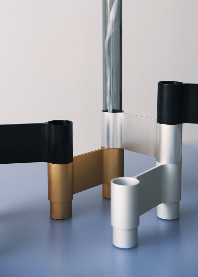 LINK, CANDLE HOLDER, MATT ALUMINIUM, 11060M