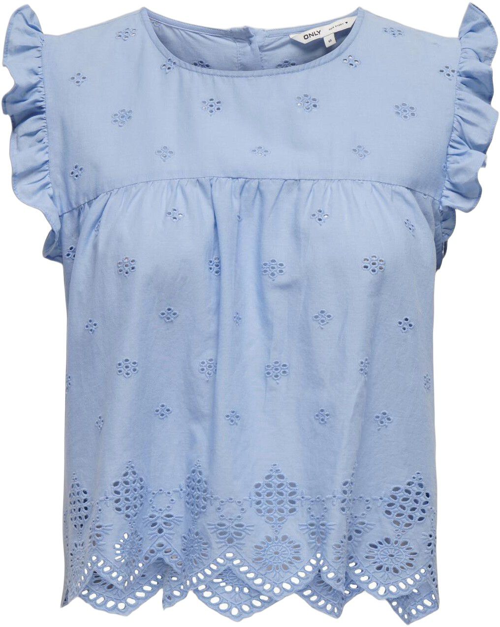 ONLSILLA LIFE S/L FRILL TOP WVN NOO