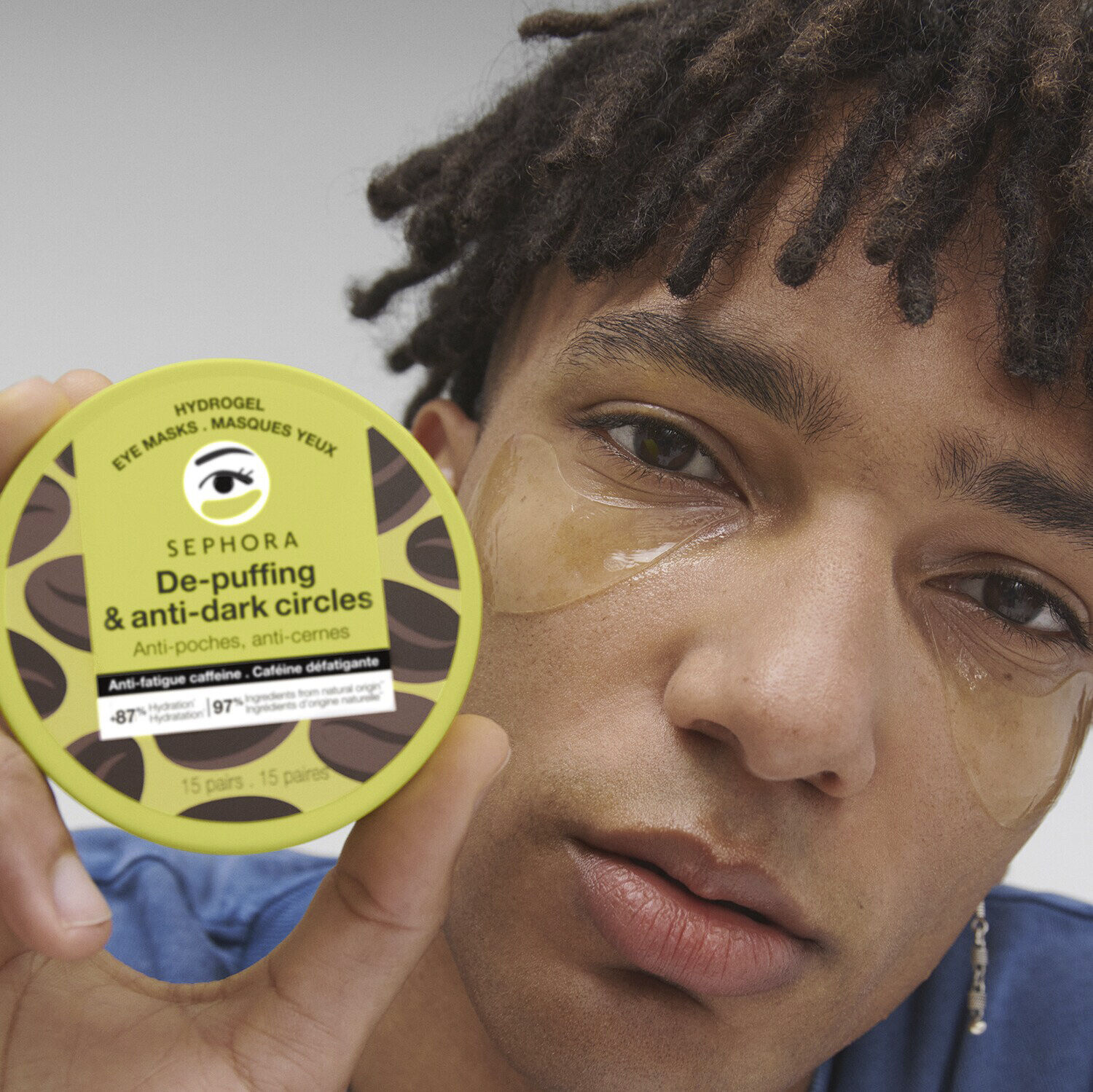 &Oslash;jenmasker mod h&aelig;velser og m&oslash;rke rande - 15 par anti-tr&aelig;thedsmasker