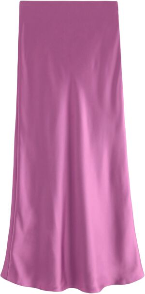 Sleek maxi skirt in satin with a co