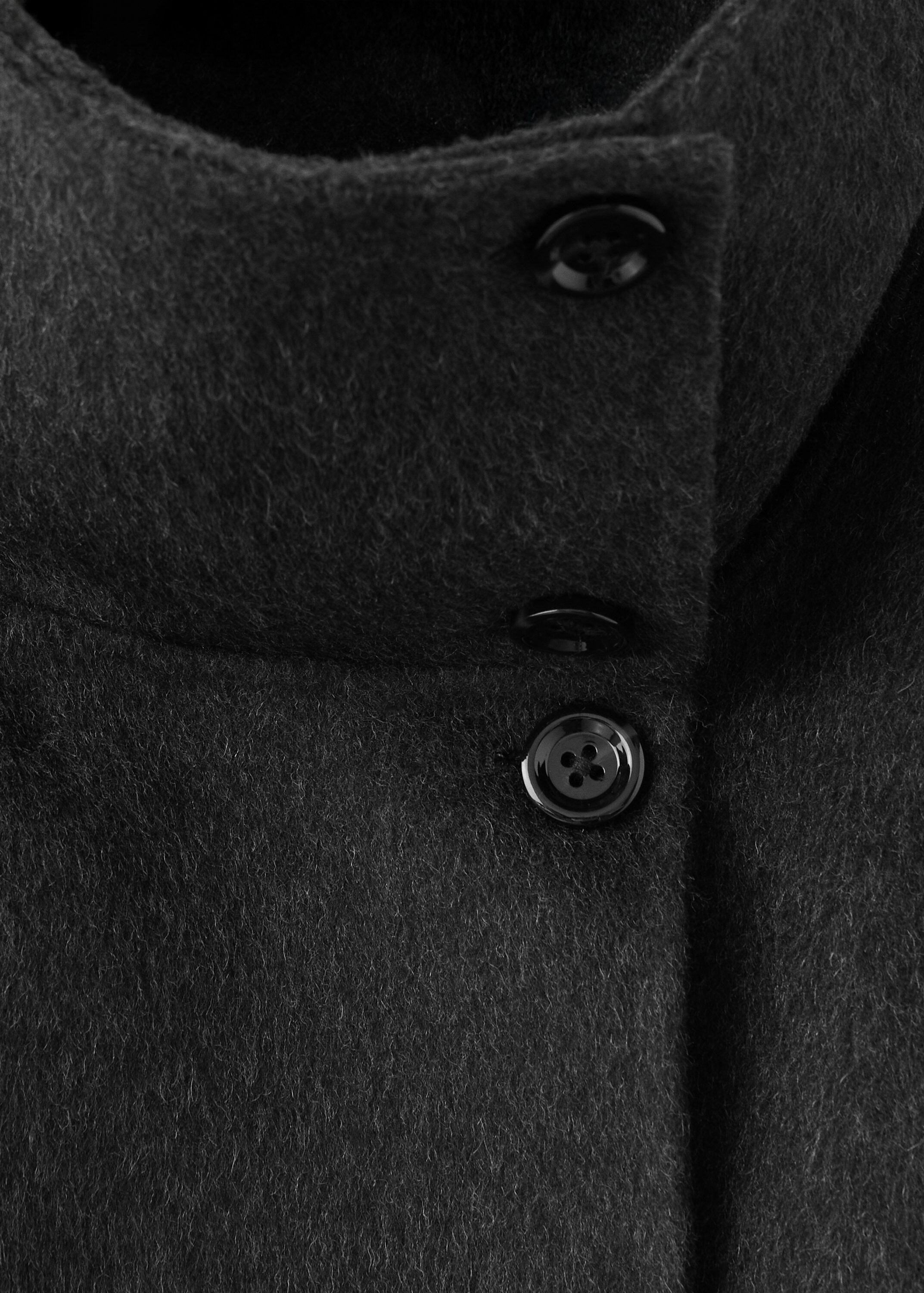 Wool funnel-neck jacket