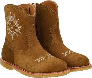 Cowboy støvle med sol- og månebrode