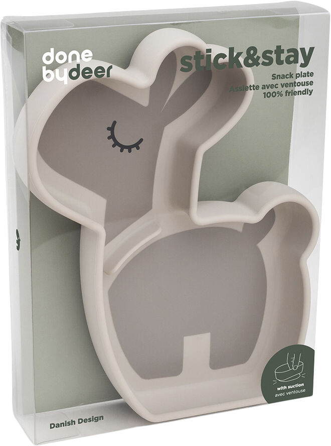 Silikone Stick&Stay snacktallerken Lalee Sand