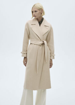 Maxi lapel Manteco wool coat