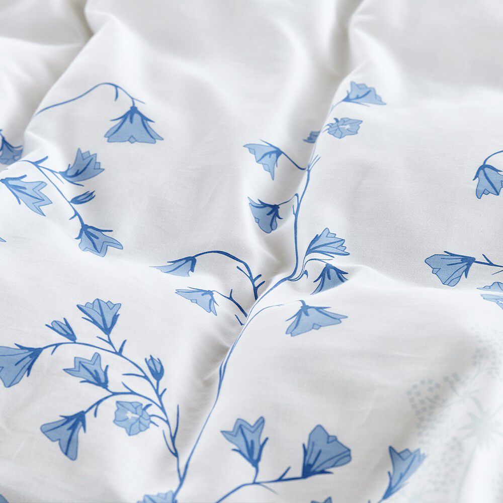 &Oslash;kologisk sengelinned Klokkeblomst hvid - GOTS