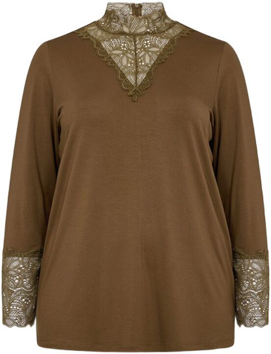 Curvy WA-STELLA 8 Bluse Mørk sand