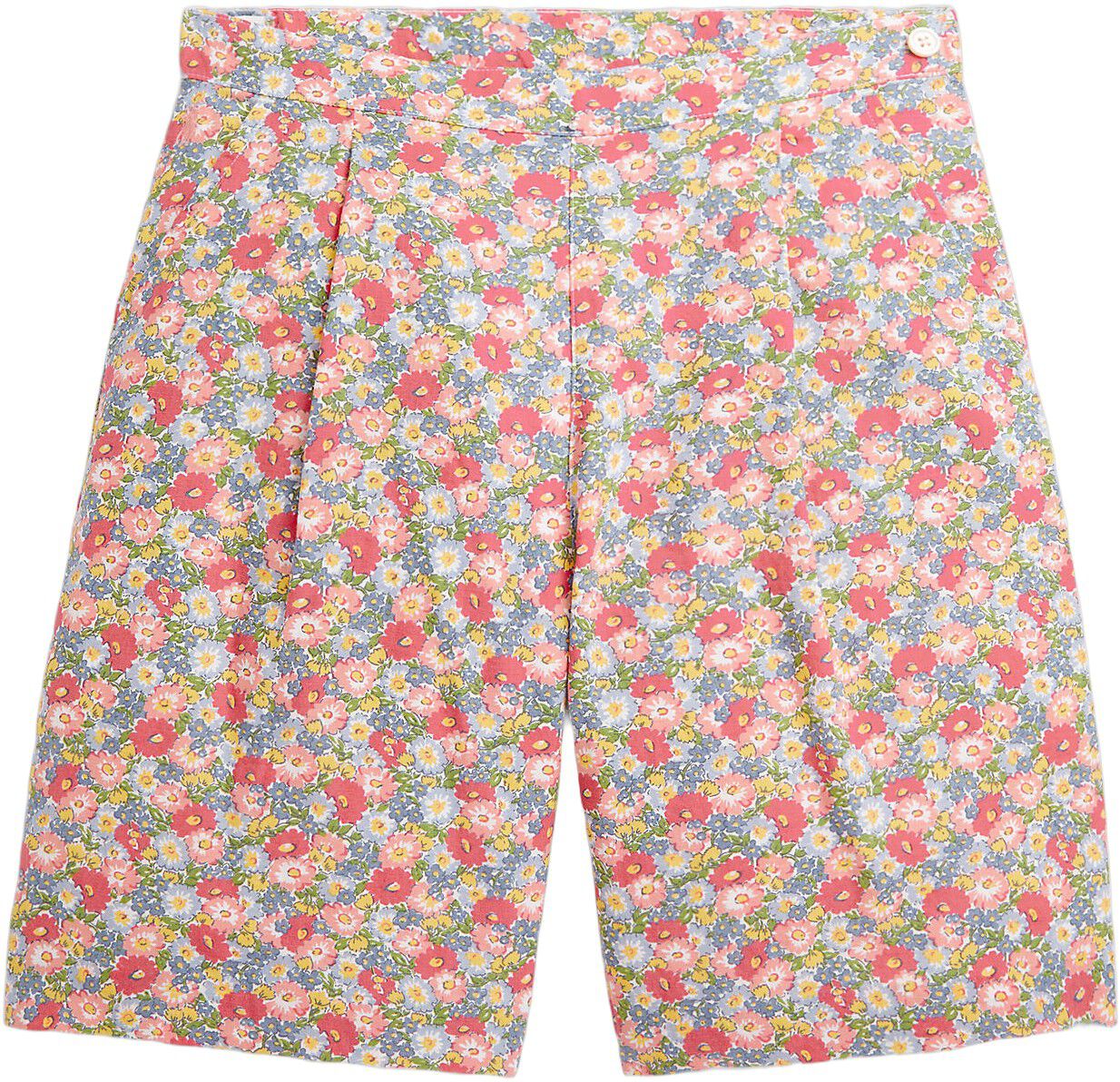 Cotton Linen Floral Bermuda Short