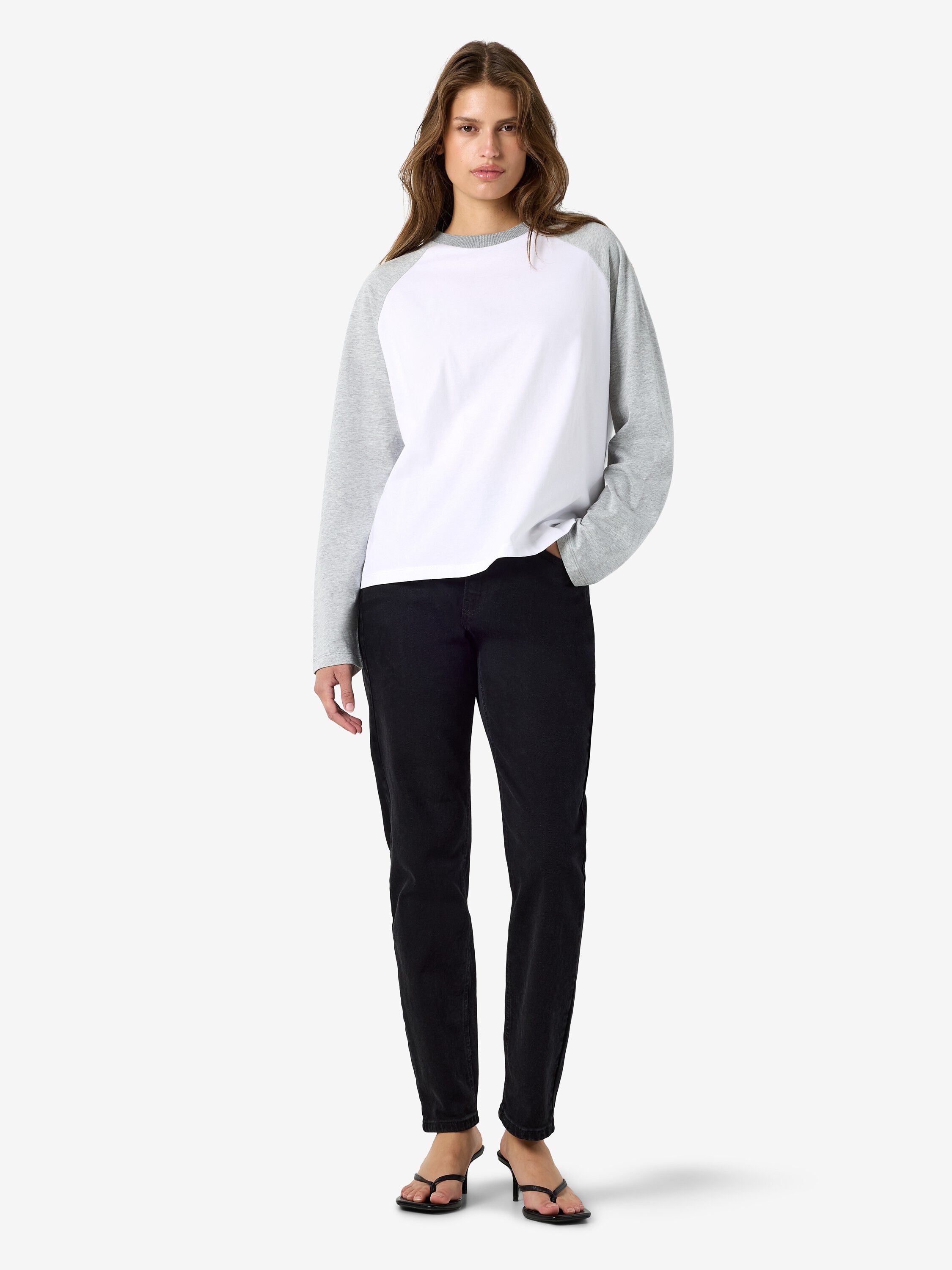 Nmember L/S Raglan Colorblock Top