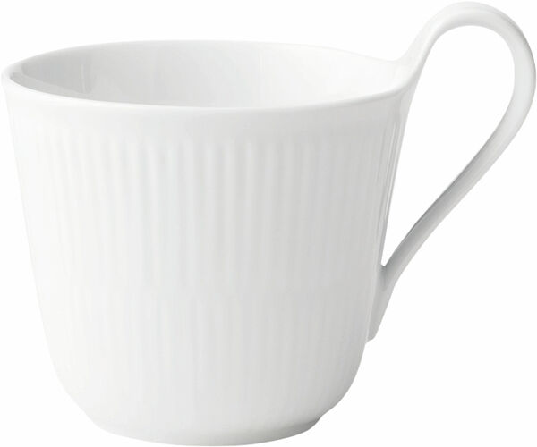 Hvid Riflet 33 cl. højhankskop