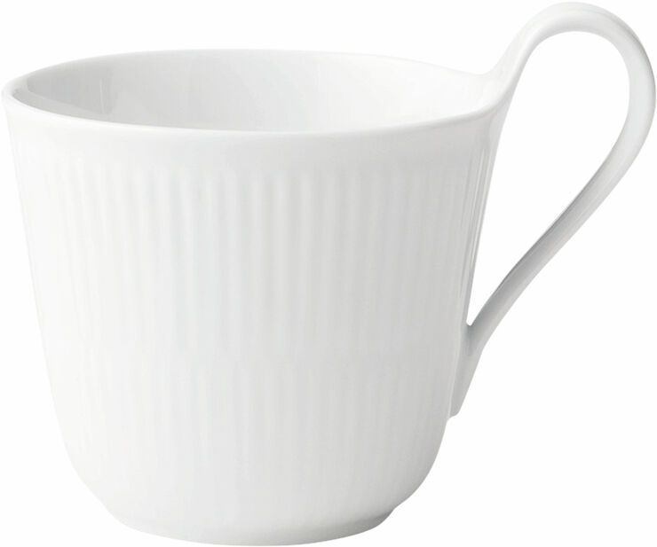 Hvid Riflet 33 cl. højhankskop