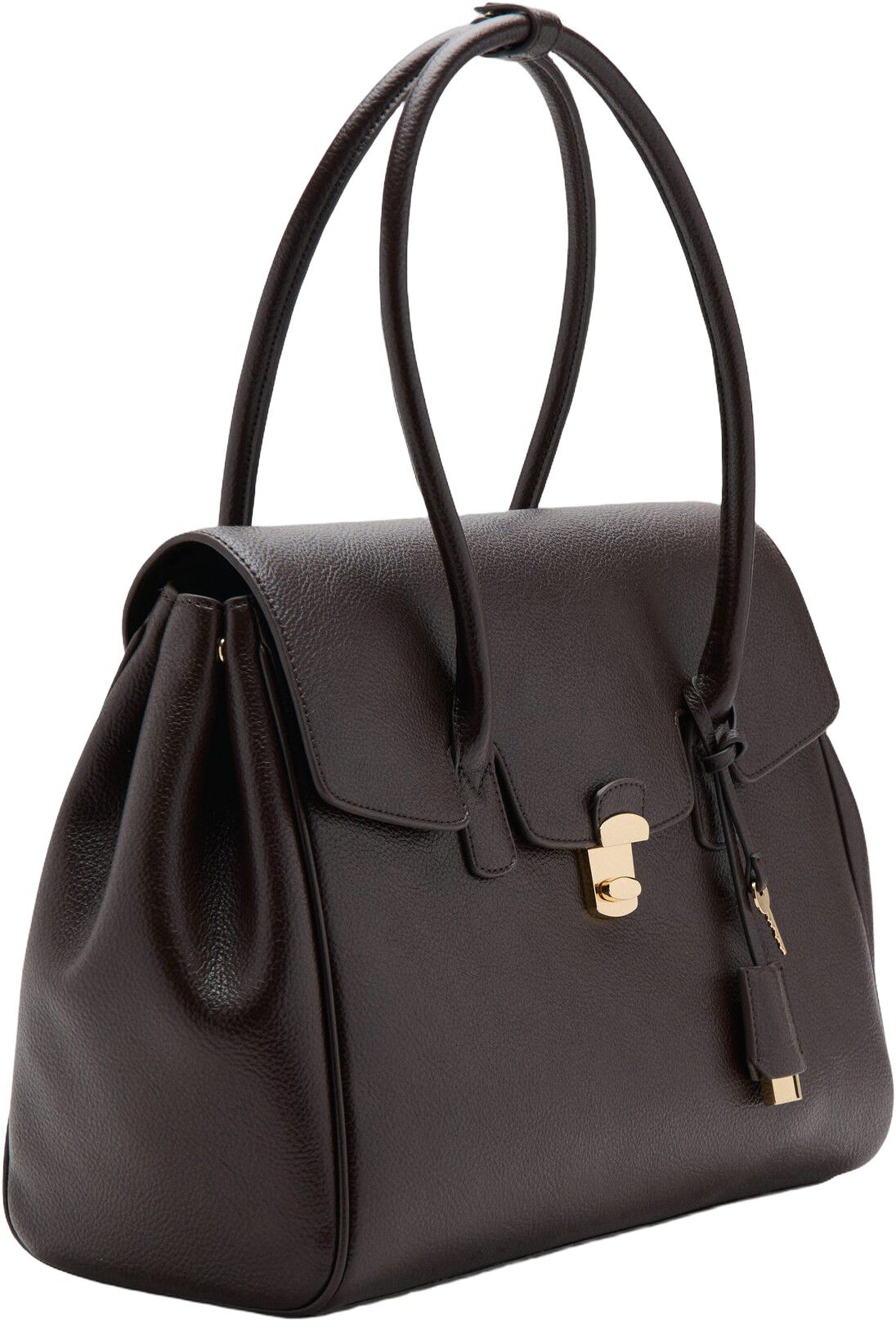 Medium city handbag with flap