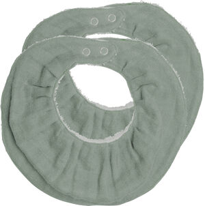 Ruffle Bib - Eucalyptus - 2 pack