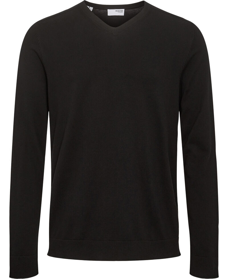 Slhberg Ls Knit V-Neck Noos