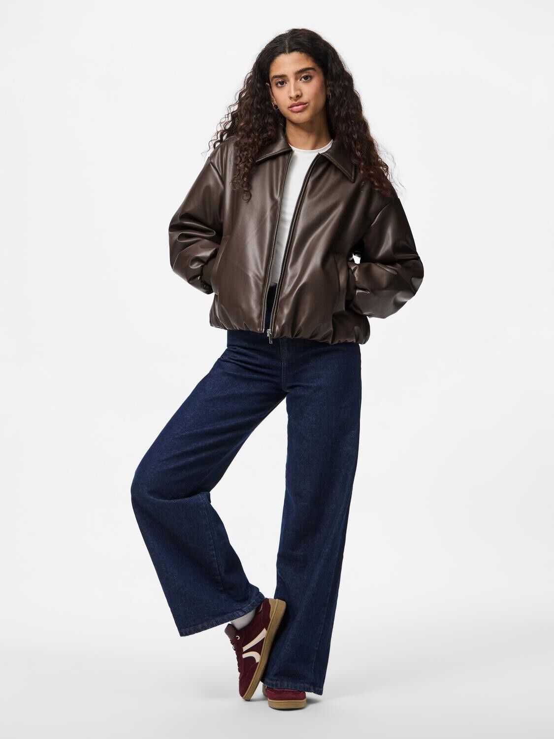 Pclara Padded Coated Bomber Jacket Wb Bc