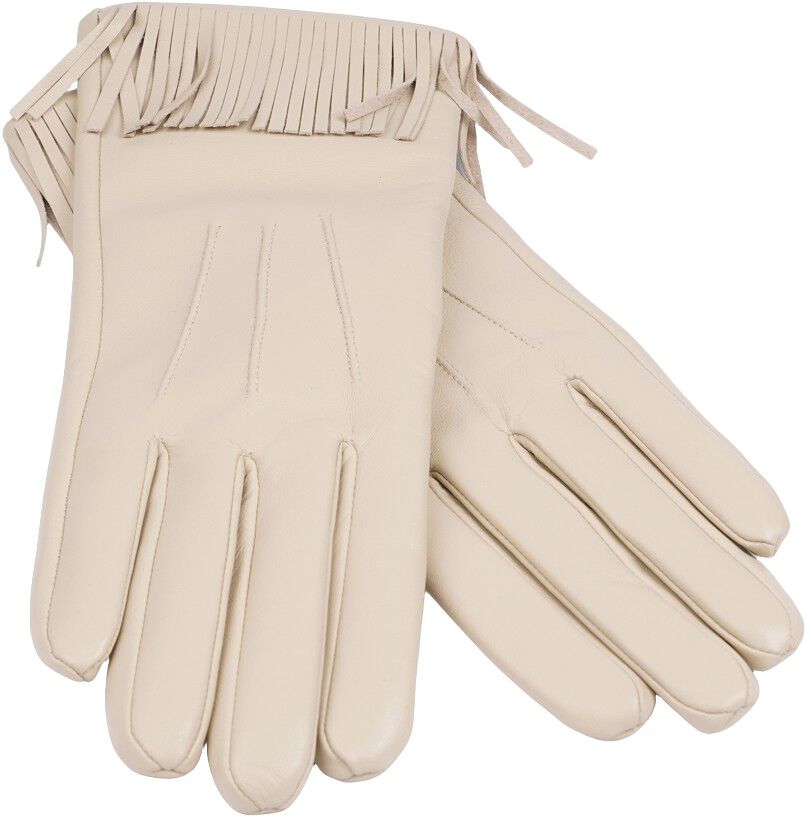 PORDENONE - LEATHER GLOVES W/ FRINGES AND CASHMERE LINING