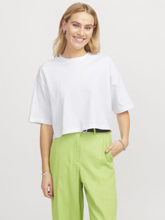 JXANDREA LOOSE SS CROPPED TEE JRS N