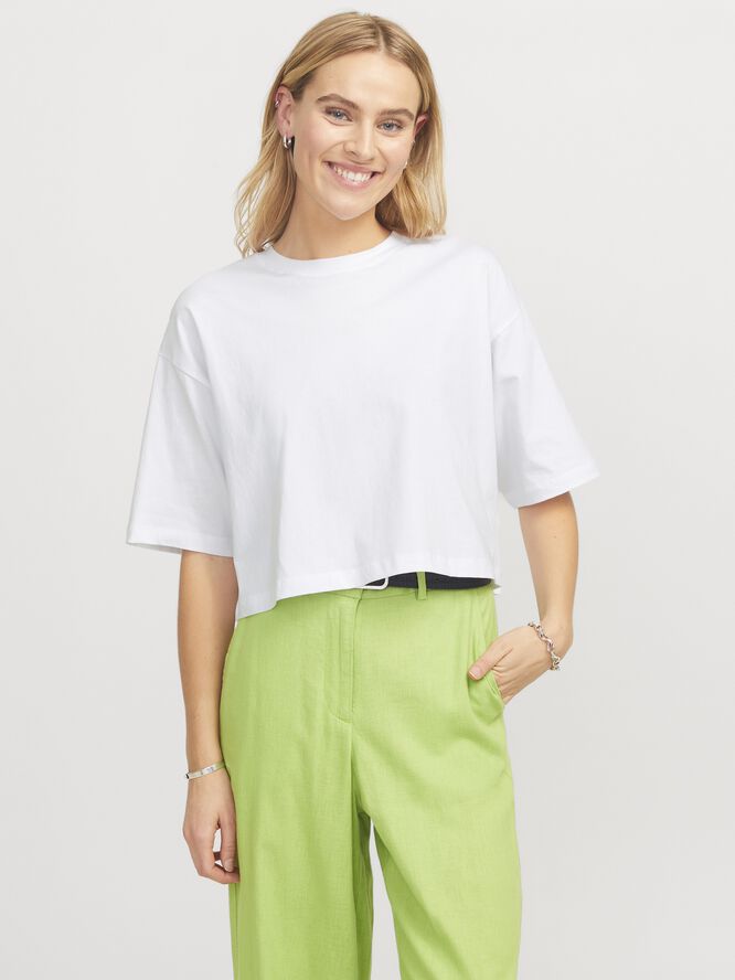 JXANDREA LOOSE SS CROPPED TEE JRS N