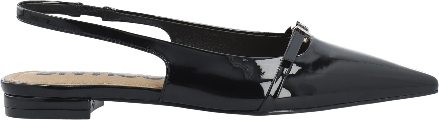 BIABARI Pointy Flat Slingback Faux Leather