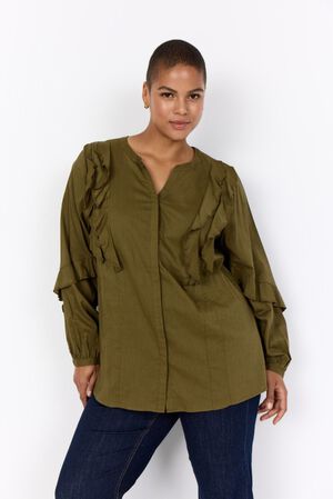 Curvy WA-NOMA 4 Skjorte Mørk sand
