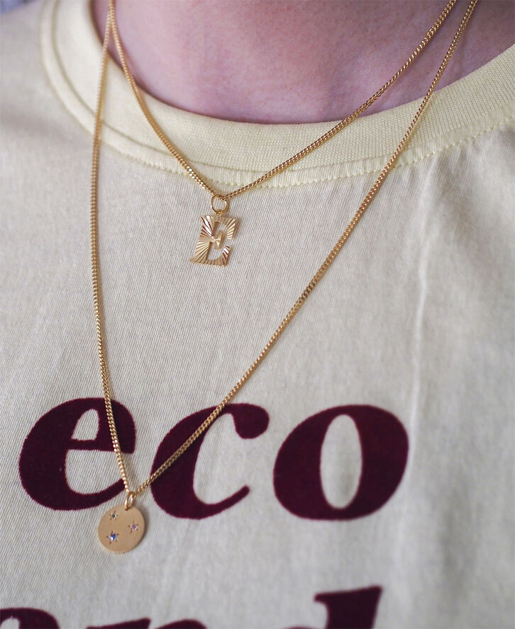 Reflection Letters, gold-plated sterling silver-A