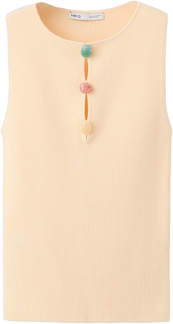 Ribbed top with beads