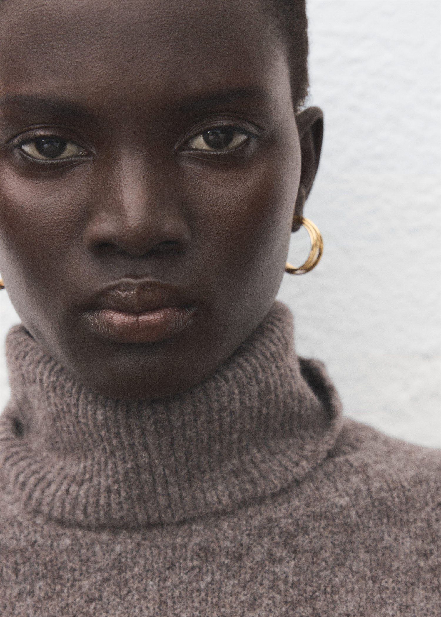 Knitted turtleneck dress