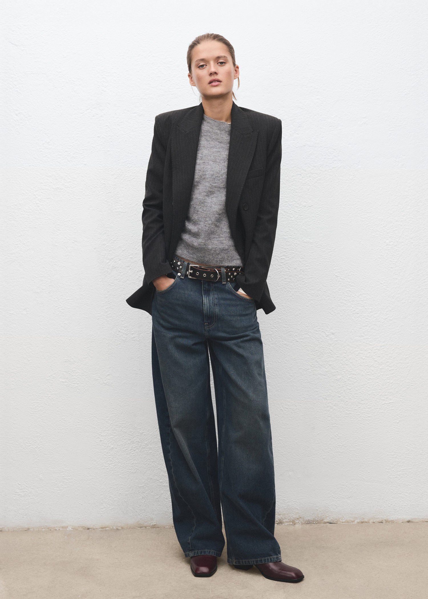 Knitted wool blend sweater