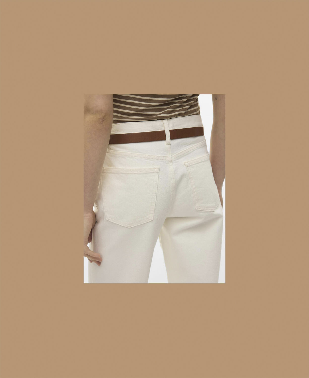 VMVALERIE MR STR RLX ECRU JEANS VMA