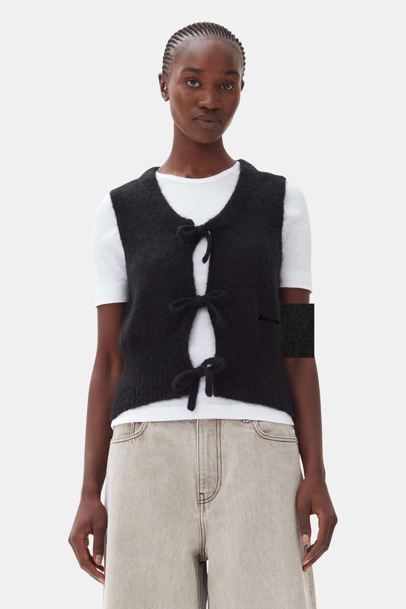 Light Mohair Tie String Vest