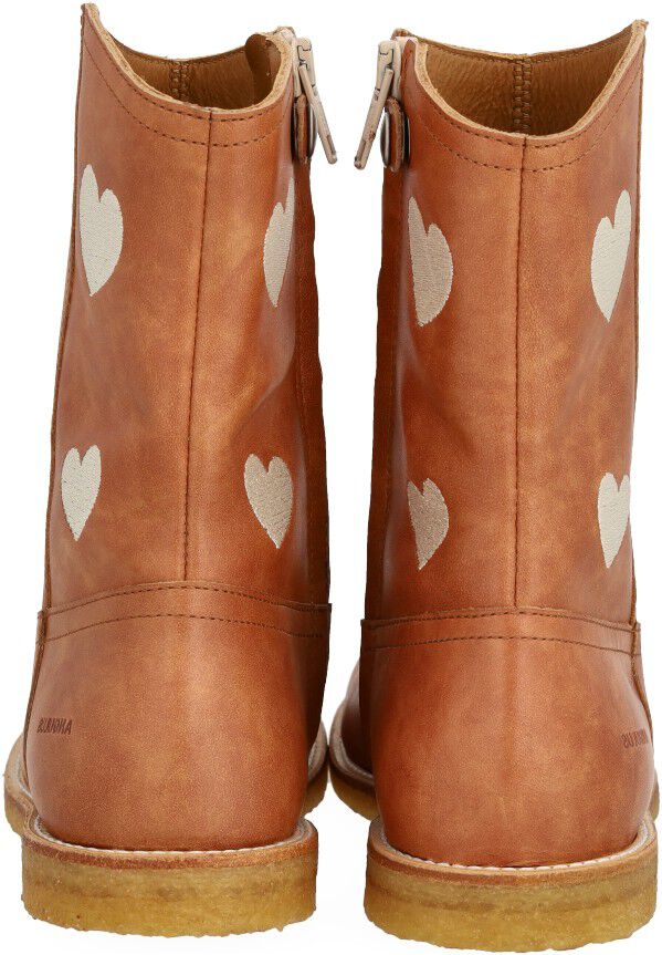 Cowboyst&oslash;vle med broderede hjerter