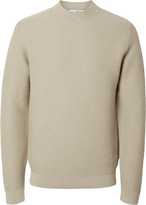 SLHTION LS KNIT STRUCTURE MOCK NECK