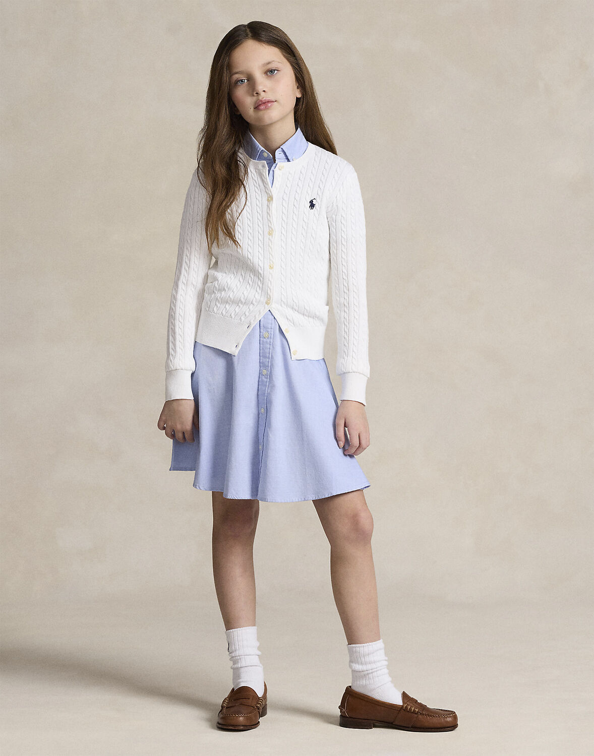 Mini-Cable Cotton Cardigan