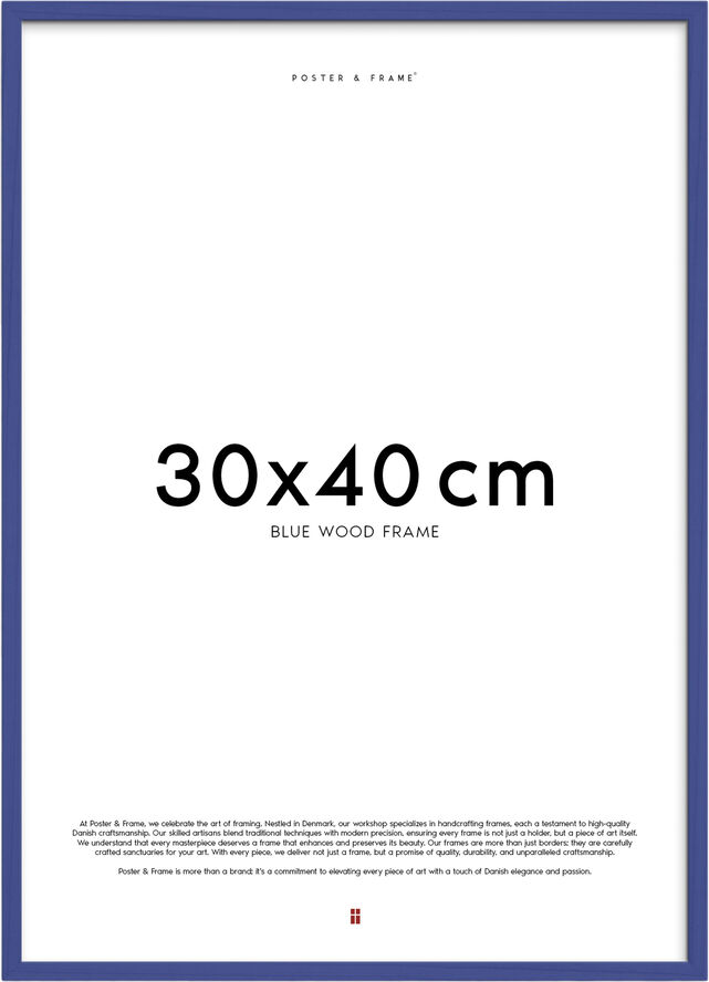 Poster&Frame - Blue wood 30x40cm