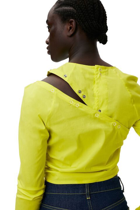 Stretch Cotton LS Blouse