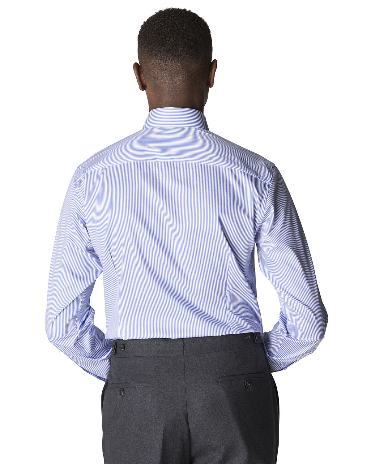 Slim Fit Mid Blue Twill Shirt