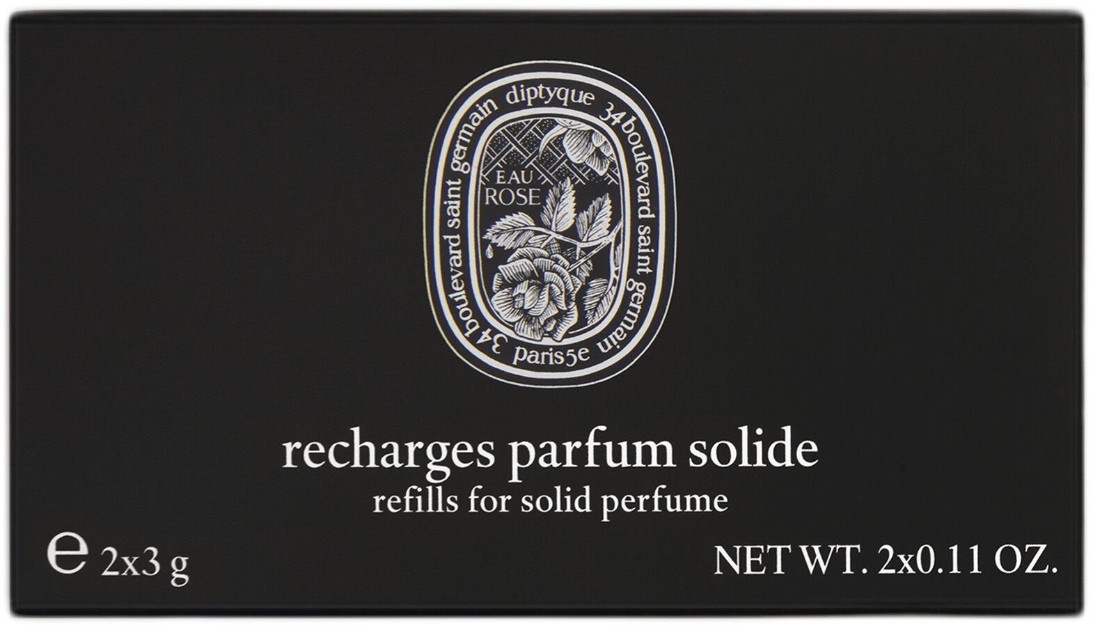 Refill x2 solid perfume Eau Rose 3,6g / 0,13 oz