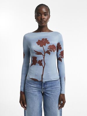 TSKJERSTIN LS FLORAL PRINT TOP JRS